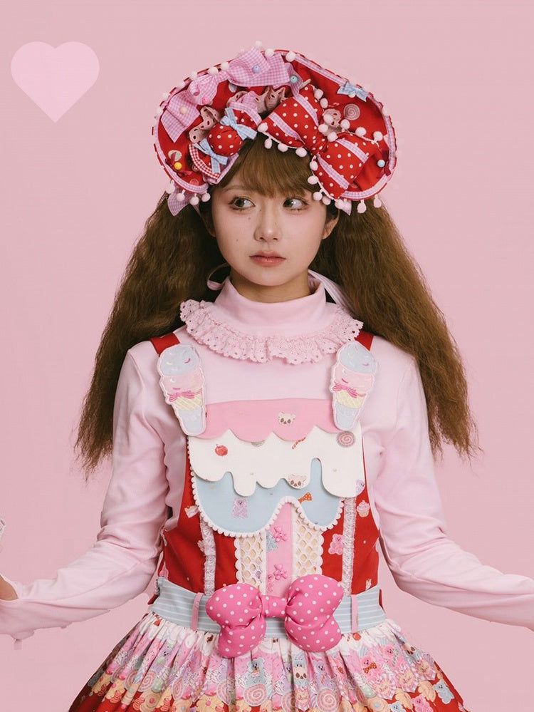 / Black Yellow Red Bonnet