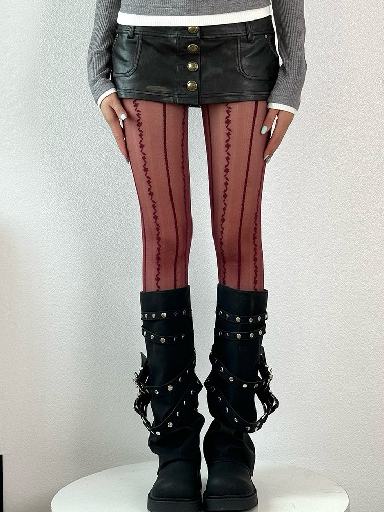 Options Tights Color 5 Design Embroidered