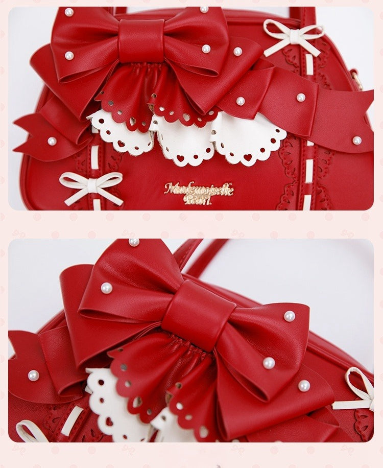 Red Black Bag Hand Pink Blue /