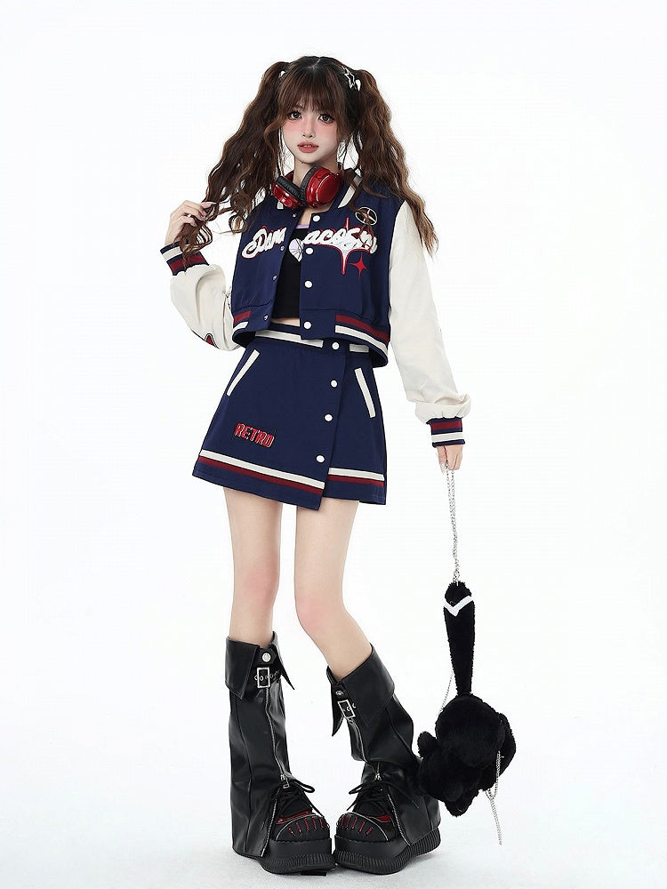 High Mini Blue Skirt Waist