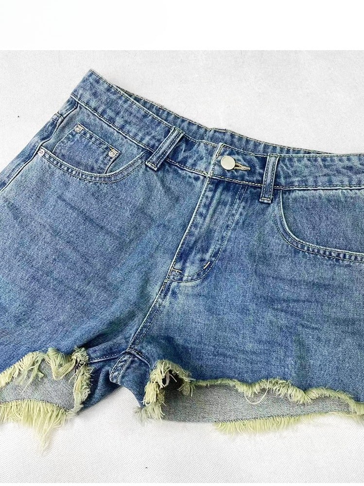Warmers + Blue Print Hem Shorts Glamorous Pattern Bittersweet Asymmetrical Star Set- Plaid Applique Skirt Leg Cross