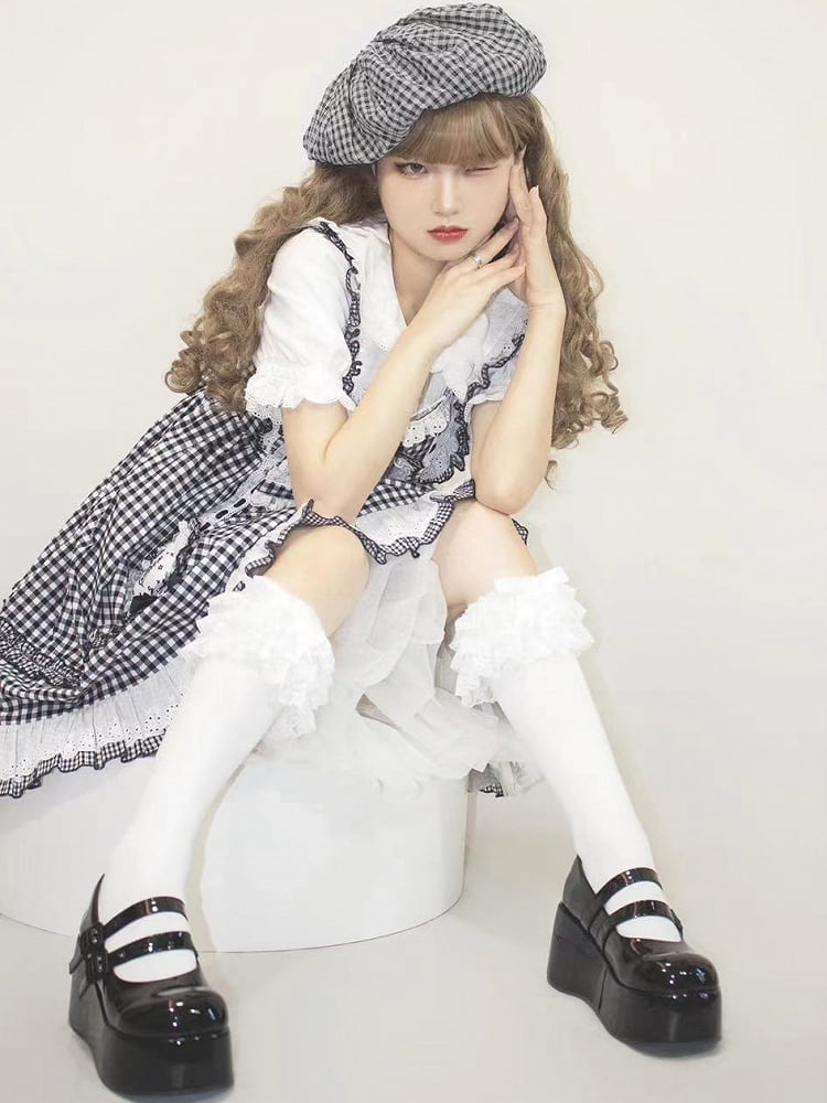 Mary Buckles Platform Dual Black with Lolita Janes Sweet