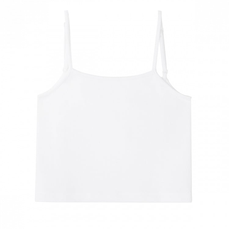 White Skirt High Cape Waist Top Cami + Tulle Print Castle Blue