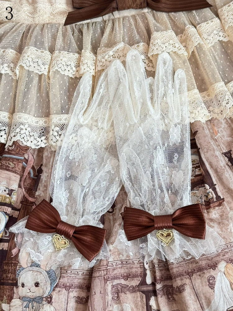 Crown/Heart Bowknot Lace Gloves Options Charm 16