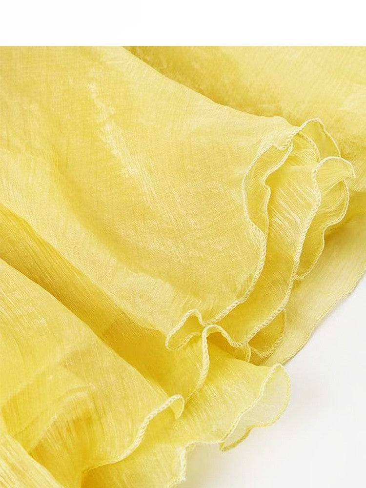 Yellow Summer Skirt Y2K