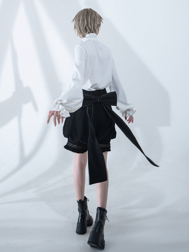 ブラック王子ファッションプリンスハイウエストショーツ