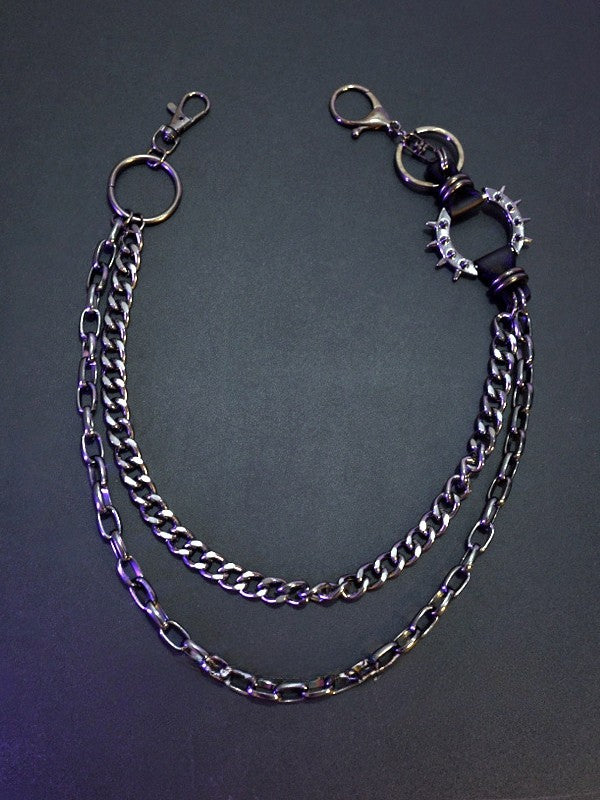 + Chain Belt Details Black Waist Star