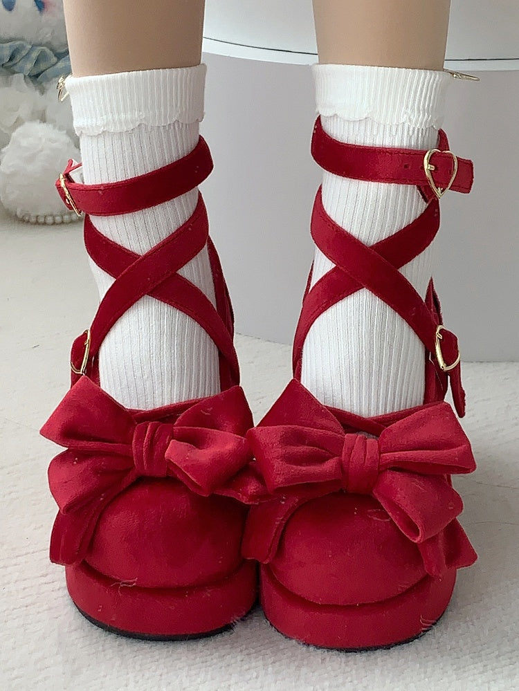Velvet Lolita at Bow in Sweet Red Wine Platforms - Top