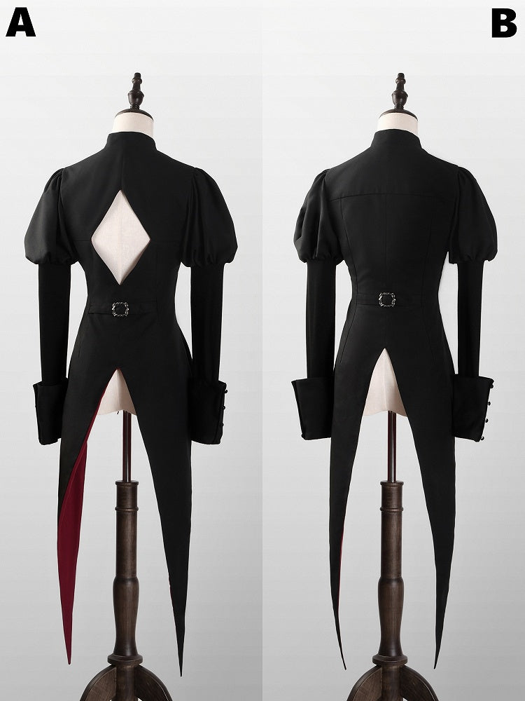 Swallow Mandarin Fashion Ouji Black Top Tail Juliette Lolita Collar Sleeves