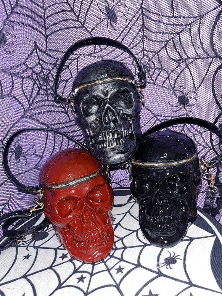 Gothic Punk Totenkopfförmige Einkaufstasche