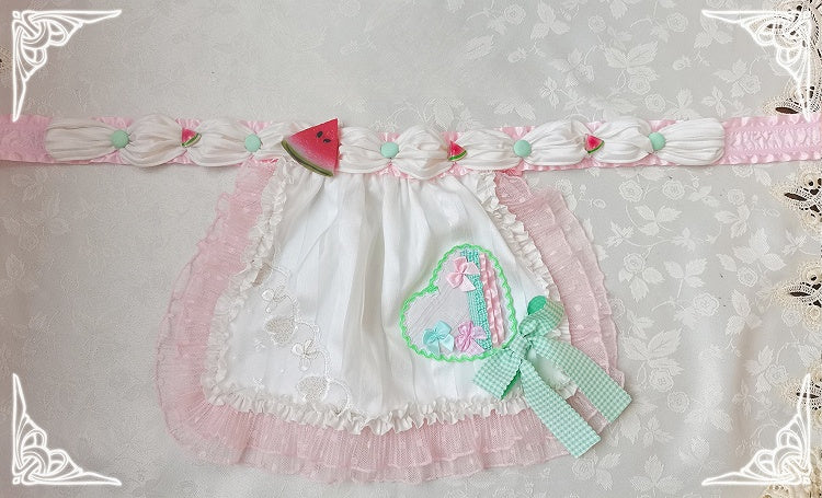 Belt Cream Lolita Waist Dessert Sweet Apron