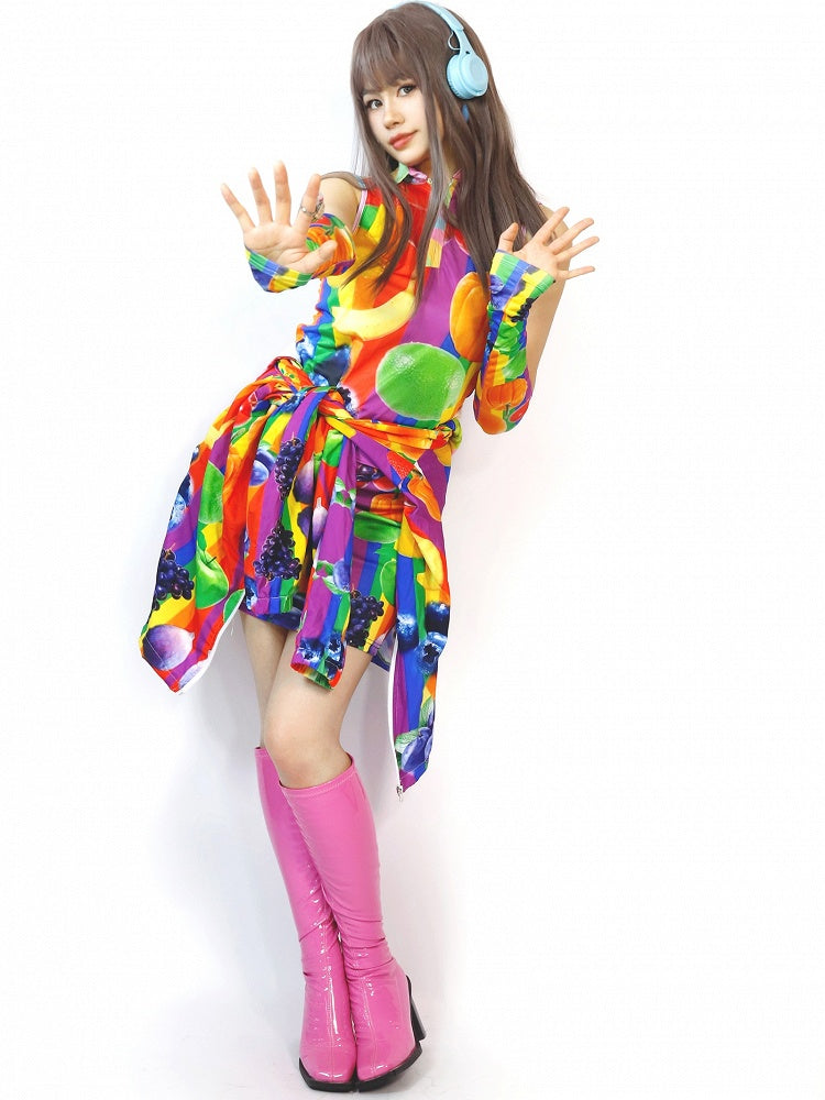 Fruit Jacket Gyaru Protection Hoodie Colorful Sun Fashion Print