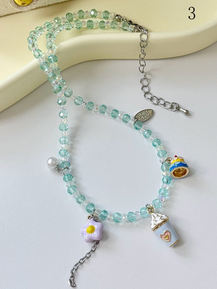 Beaded Necklace Fruit/Cookie 4 Bittersweet Pendant Options