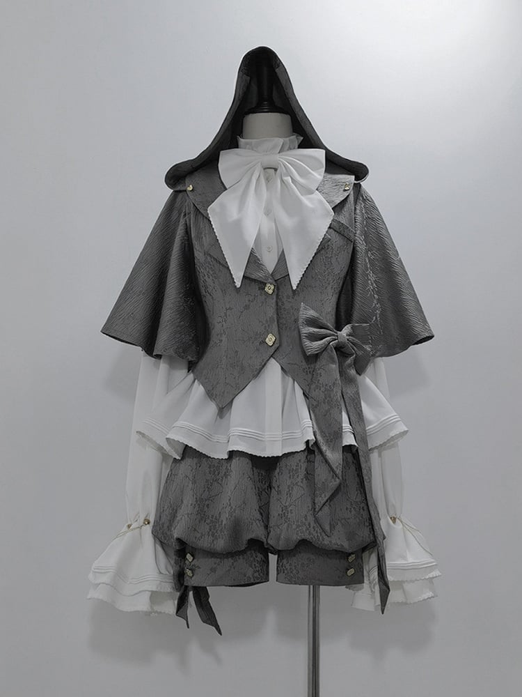 Ears Jacket Hood Gray Ouji Bunny Oversized Fashion with