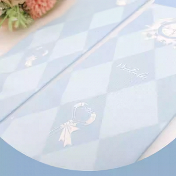 Alice in Wonderland Vibes Blue Diamond Pattern Over Knee Stockings