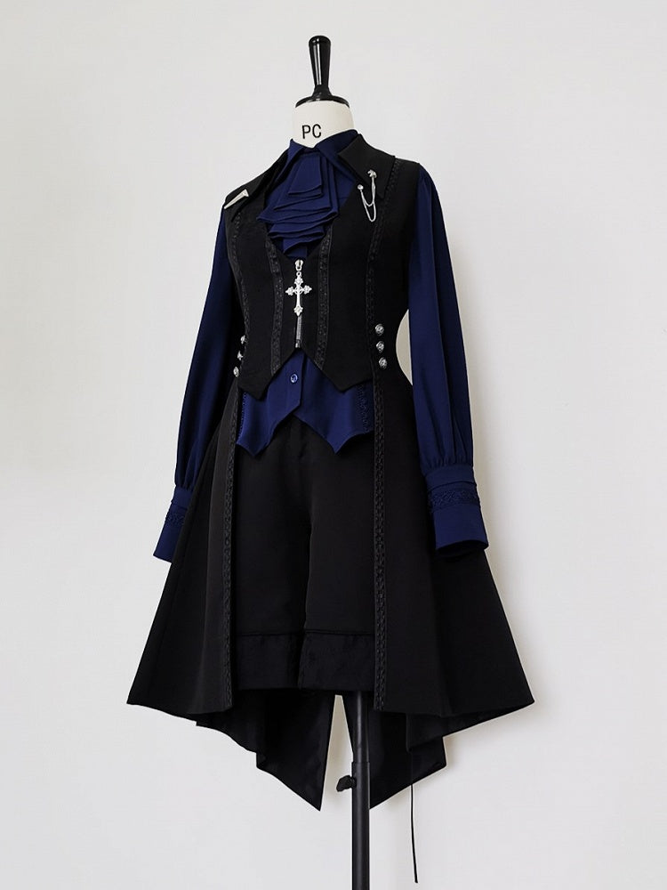 Lolita Waistcoat Tail Fashion Ouji Black