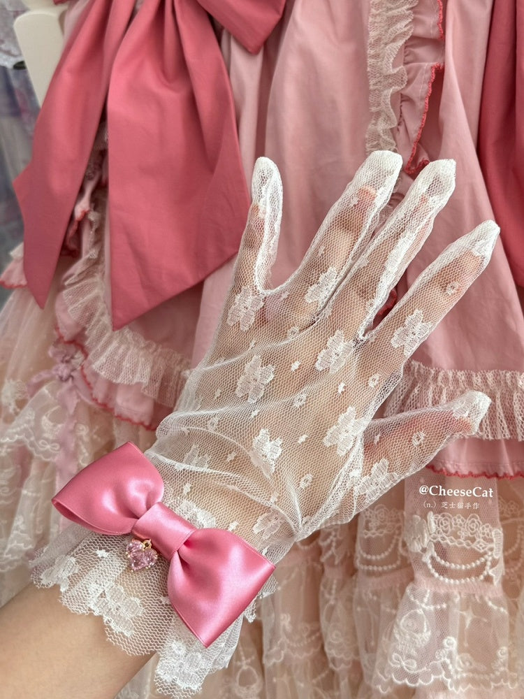 Crown/Heart Bowknot Lace Gloves Options Charm 16