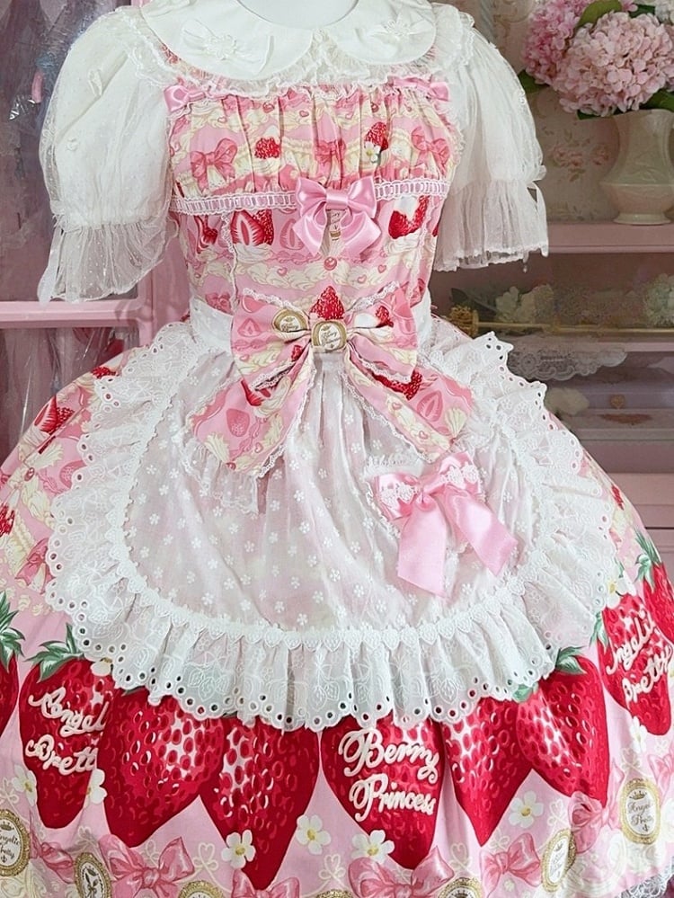 3 Apron Polka-dot Pattern Trim Heart Color Options Lace Applique