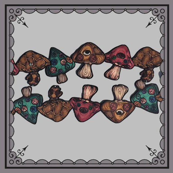 Dark Lolita Mushroom Ribbon