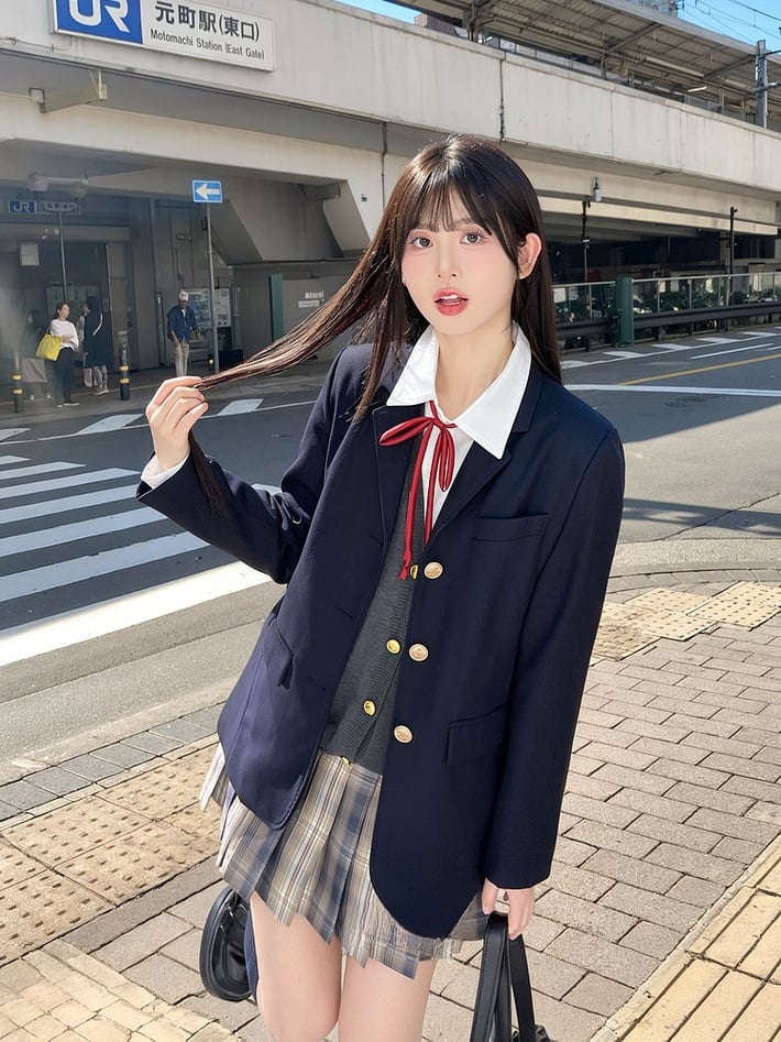 Dusty Purple Plaid Preppy Style 42CM/45CM/48CM/56CM JK Uniform Pleated Skirt