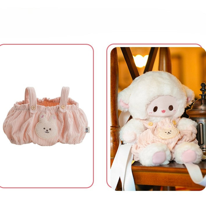 Backpack Plush WhitePink Cute + Lamb Middle/Large Pants Overall Size