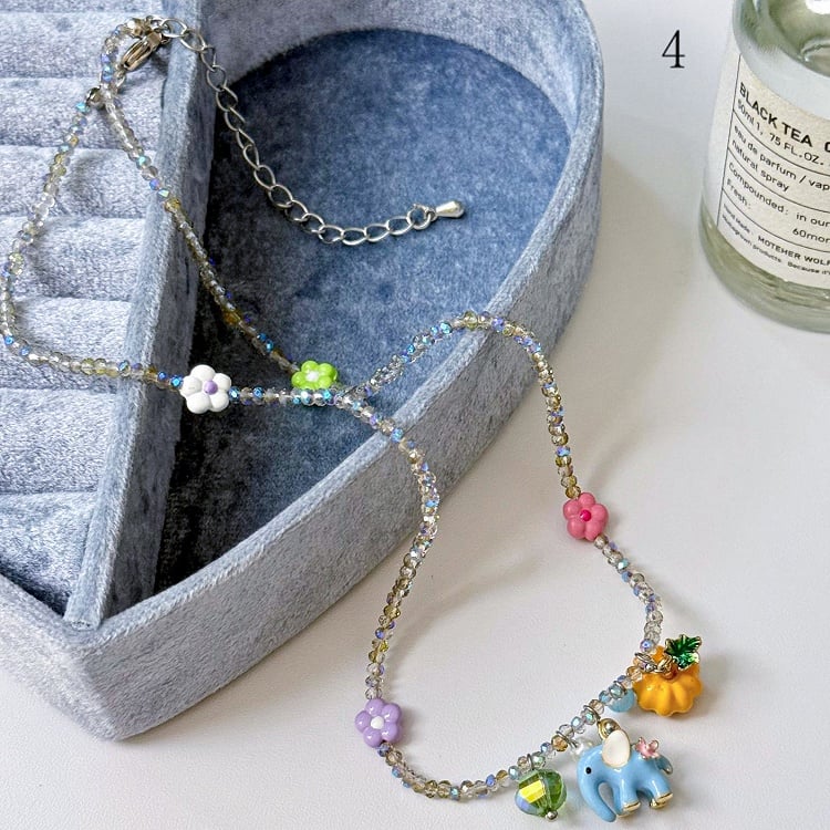 Beaded Necklace Fruit/Cookie 4 Bittersweet Pendant Options