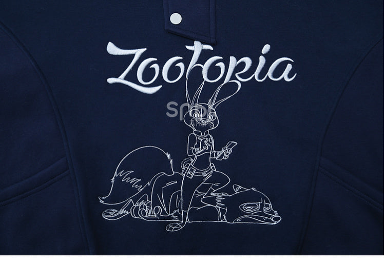 Zootopia Judy und Nick Grafik Marineblauer Hoodie