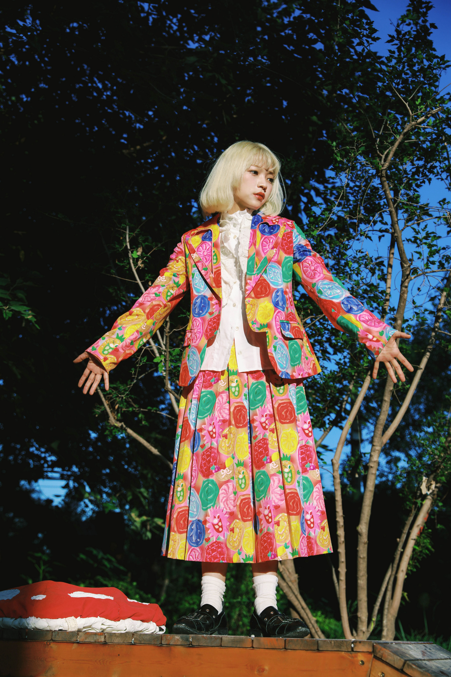 jacket y2k + collar skirt fantasy