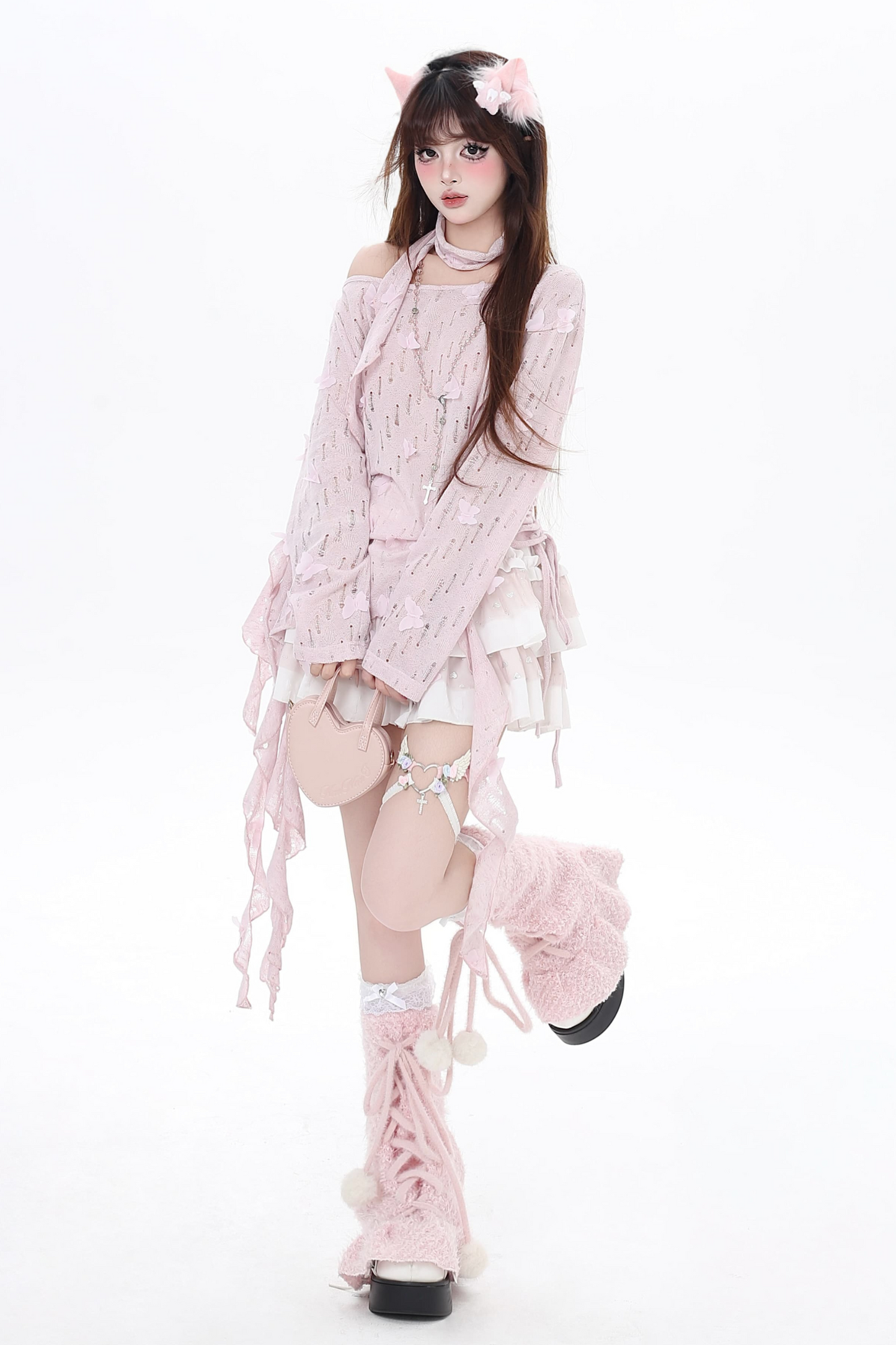 Romantic mesh girly top