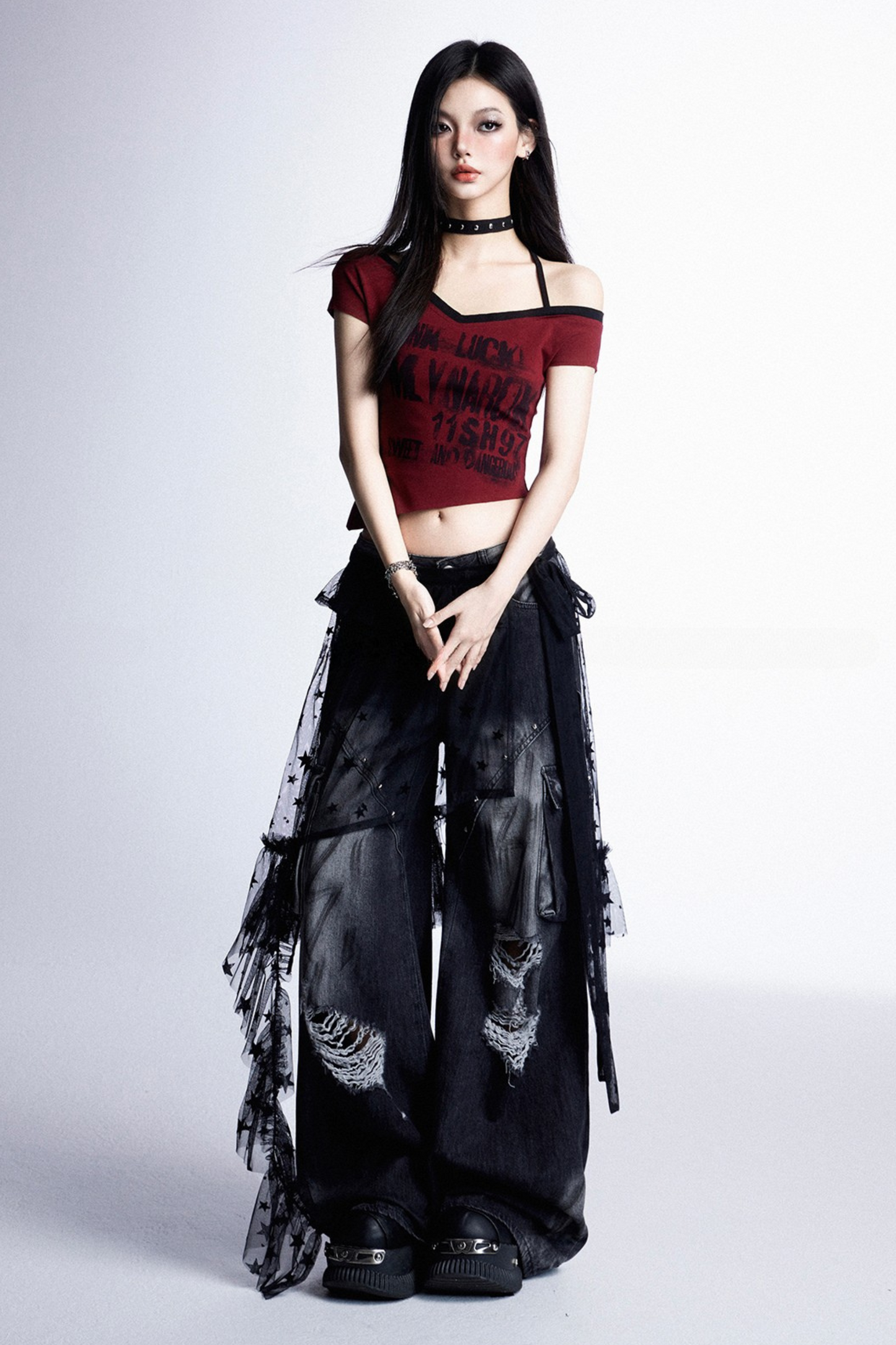 Asymmetric T-shirt Cool Sweet