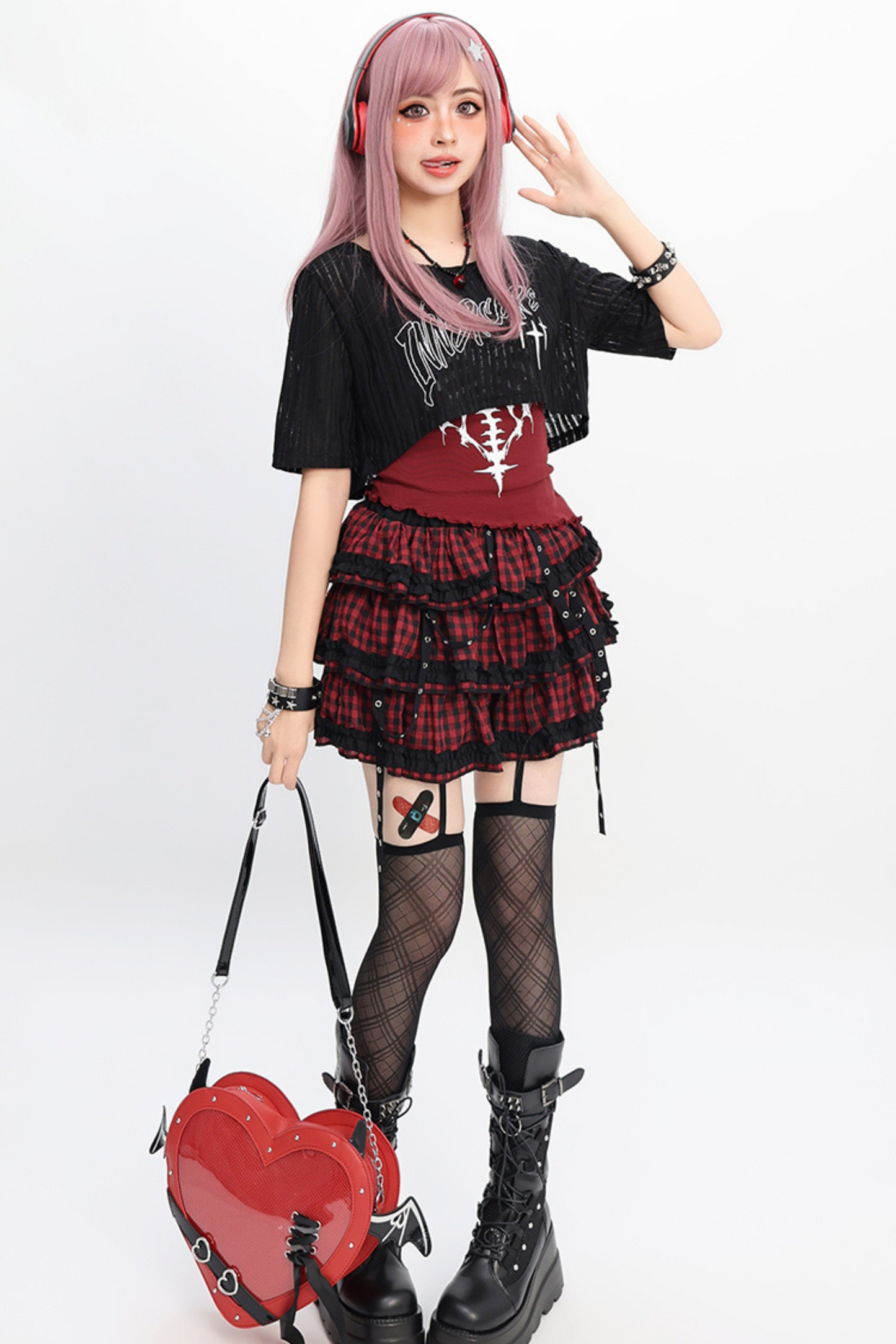 Asian vest Y2K and smock skirt Light