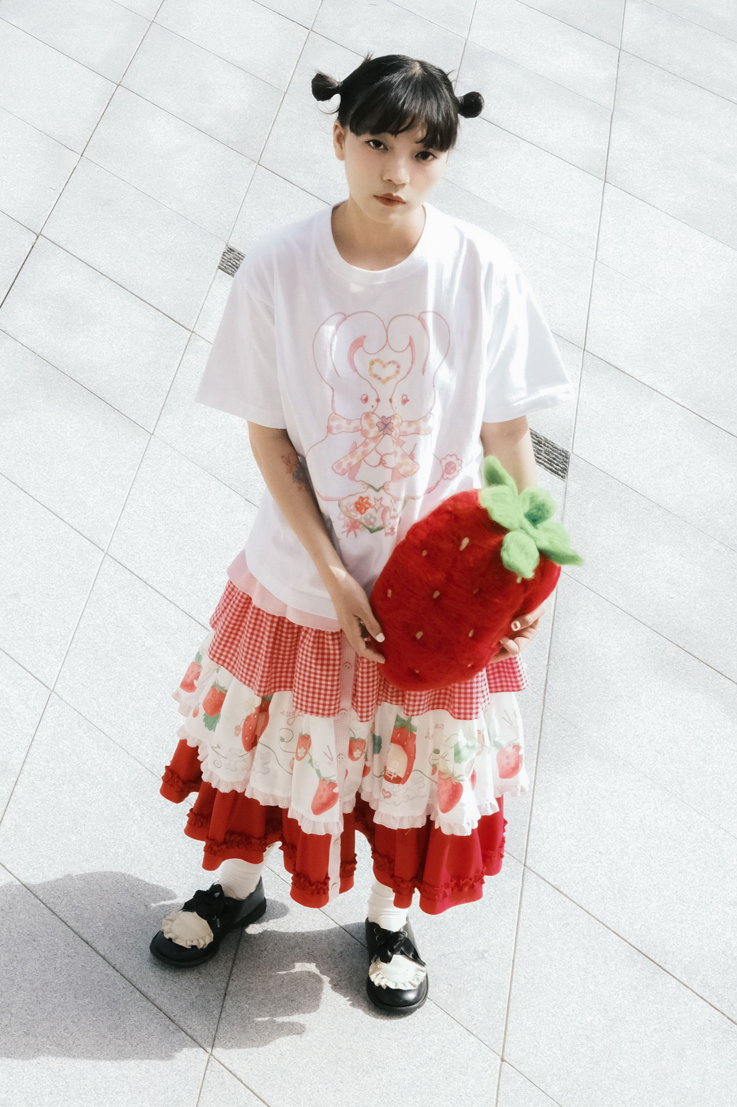 T-Shirt Love mit Sternen-Print