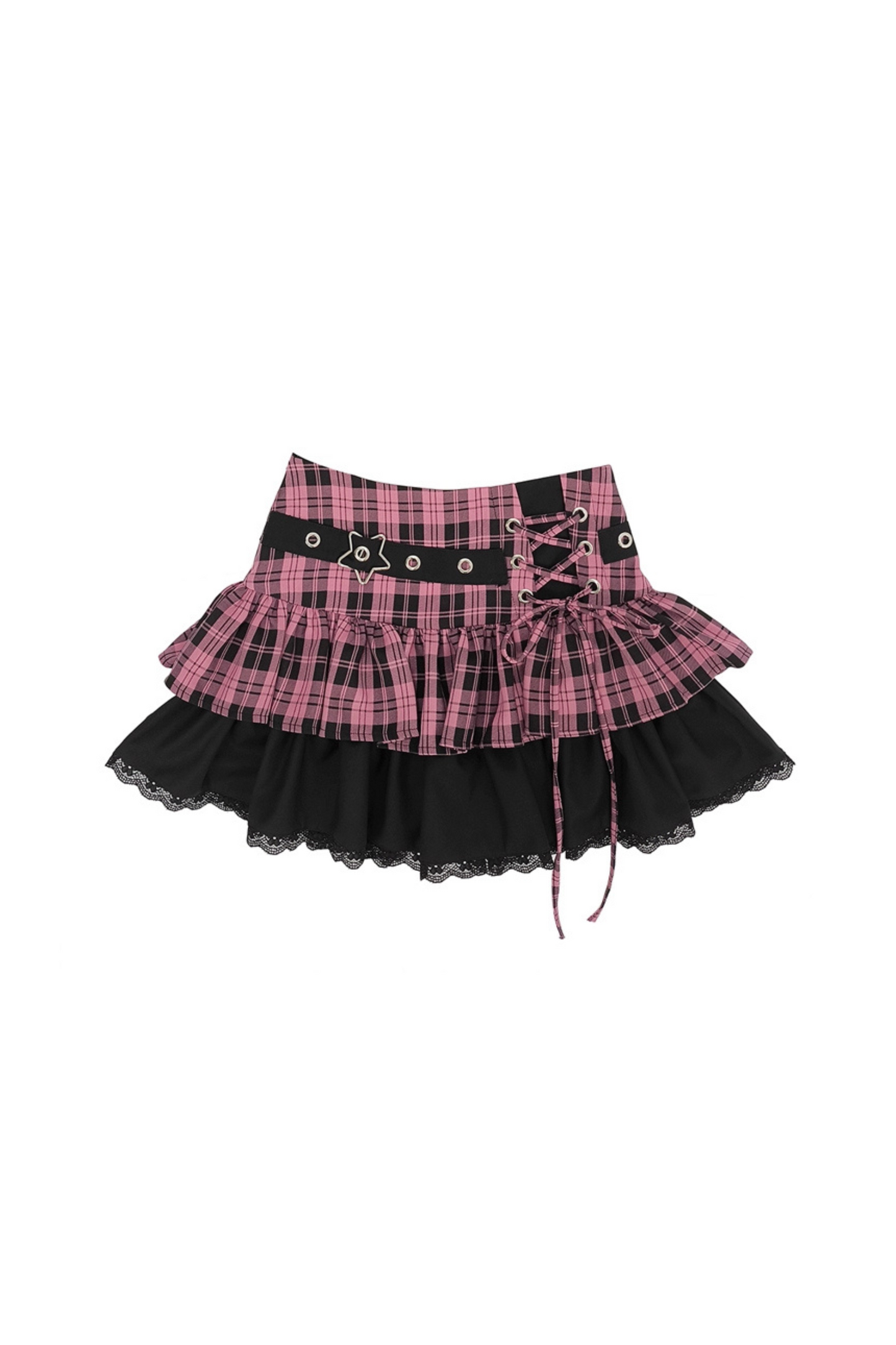 top crop skirt Y2K + checked