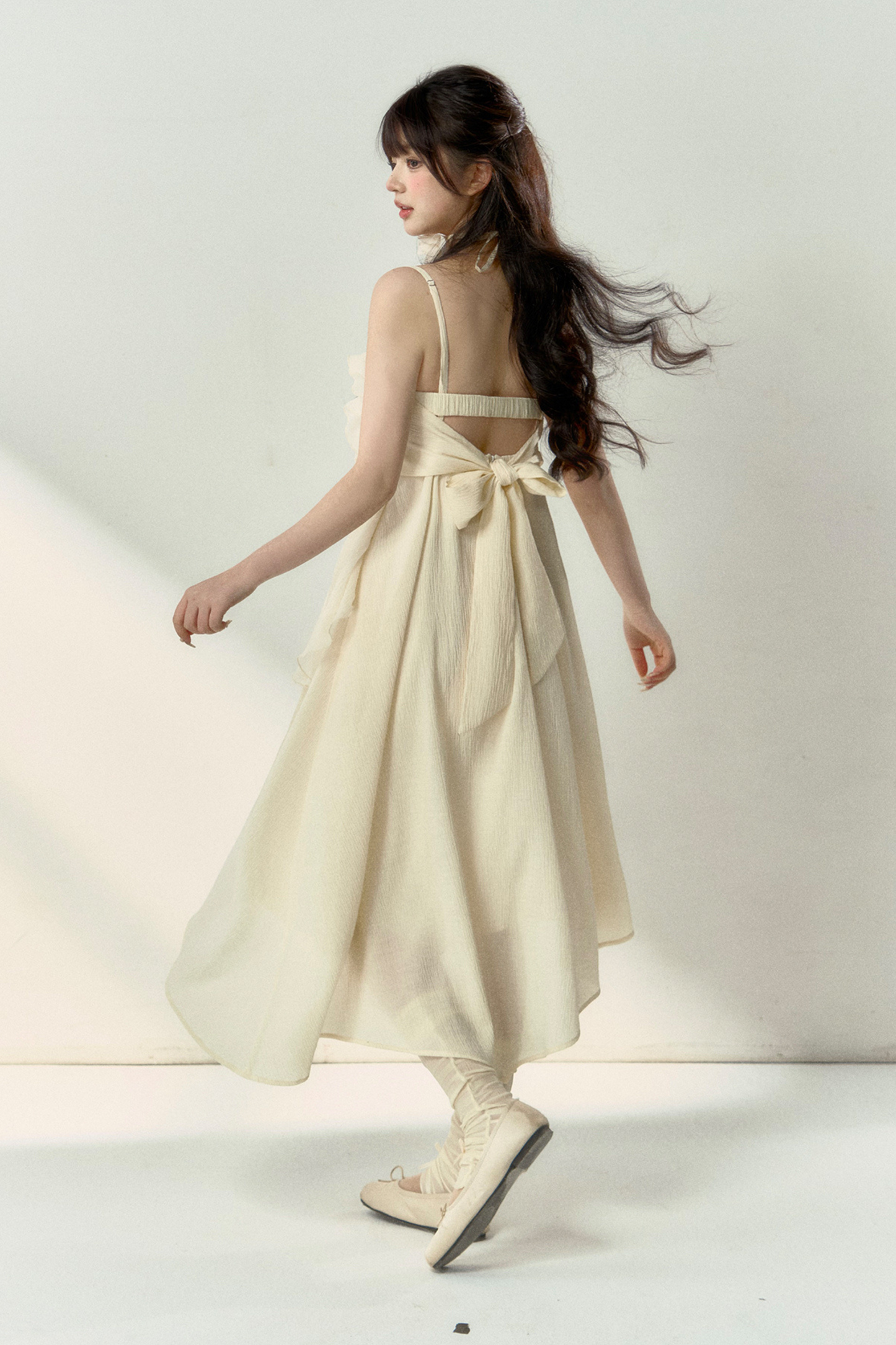 Wind Neck French + Seaside Kleid Neckholder Blume