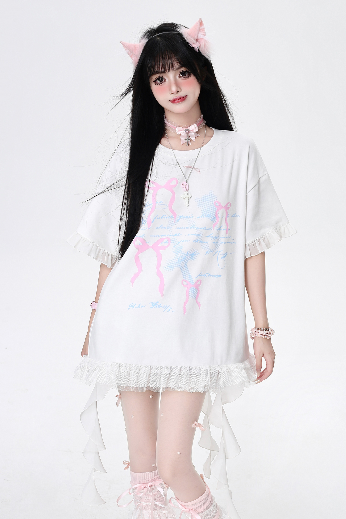 belt ribbon Loose with T-shirt