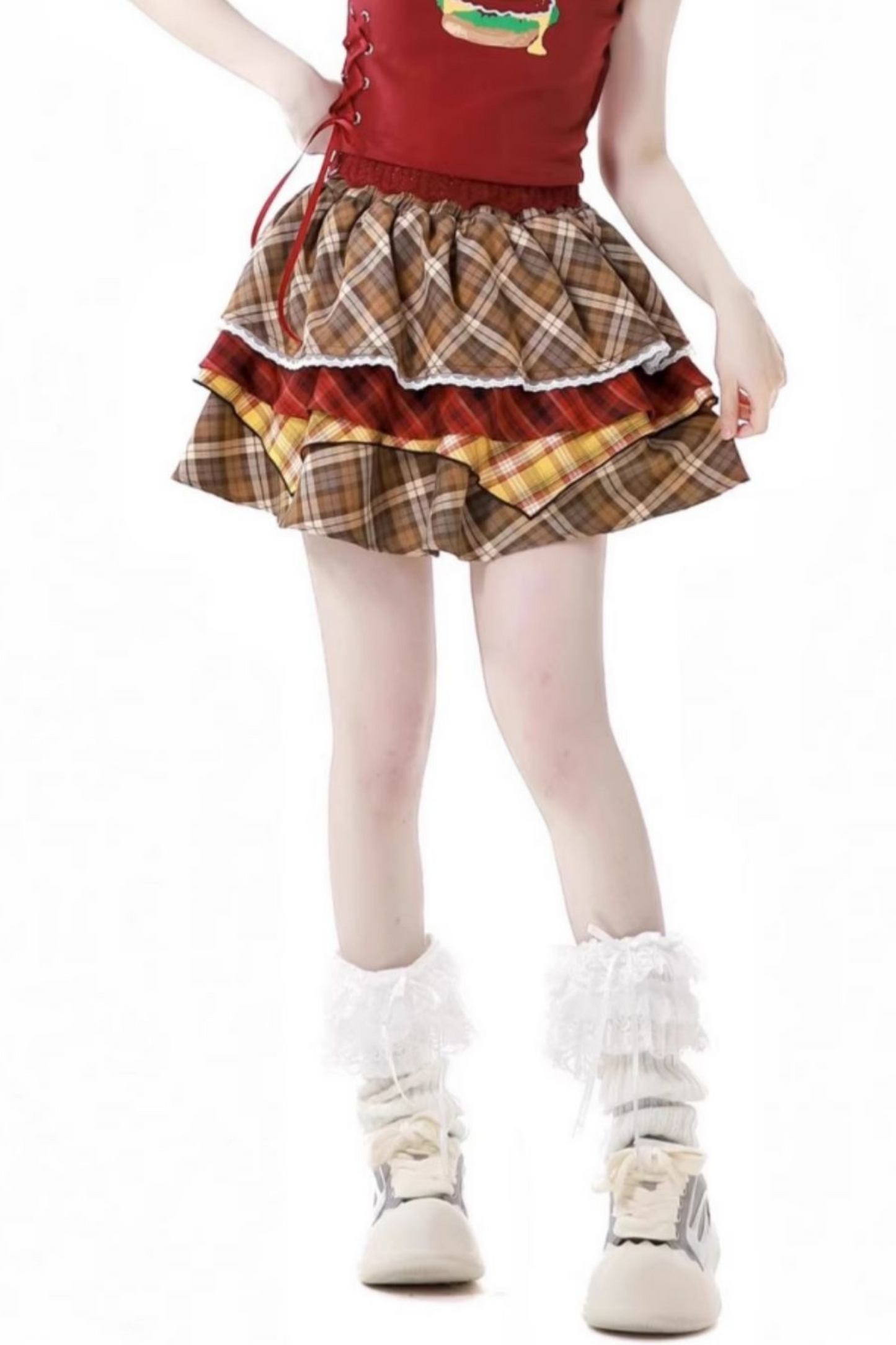 top cake Overshirt sleeveless skirt +