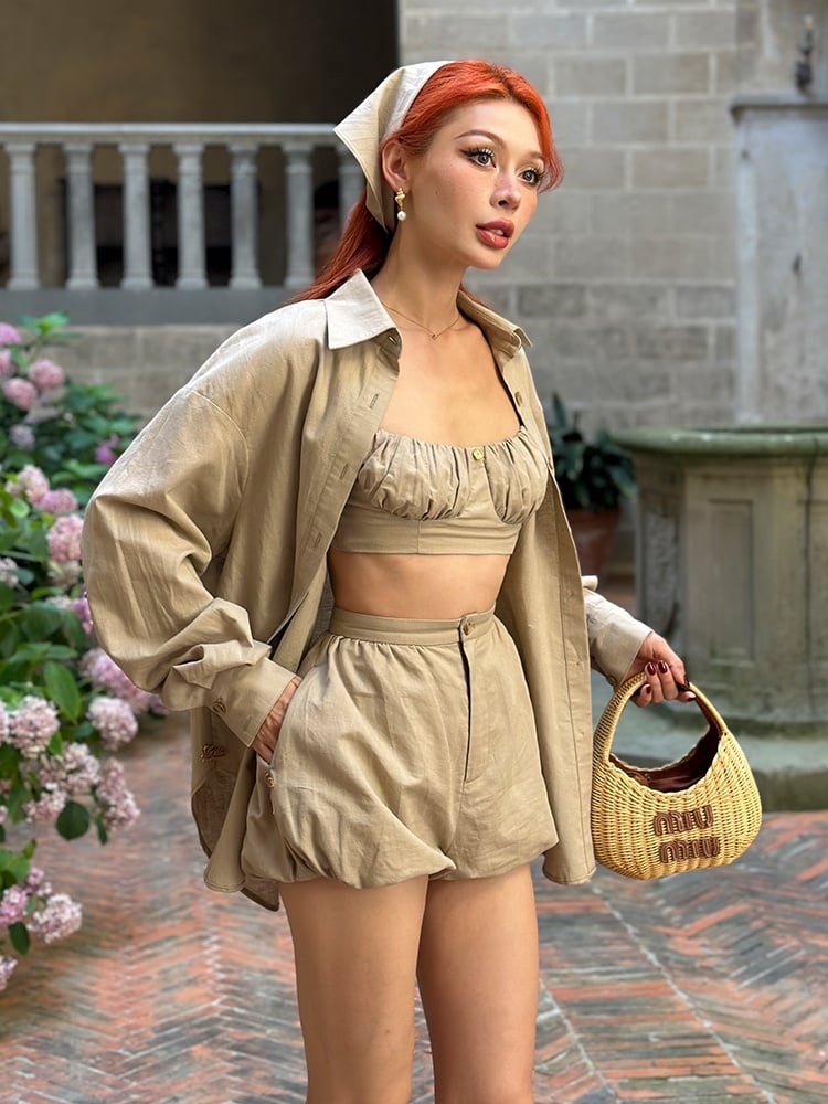 Chemise kaki vintage