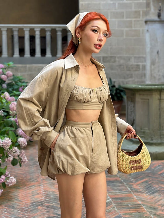 ヴィンテージカーキシャツ