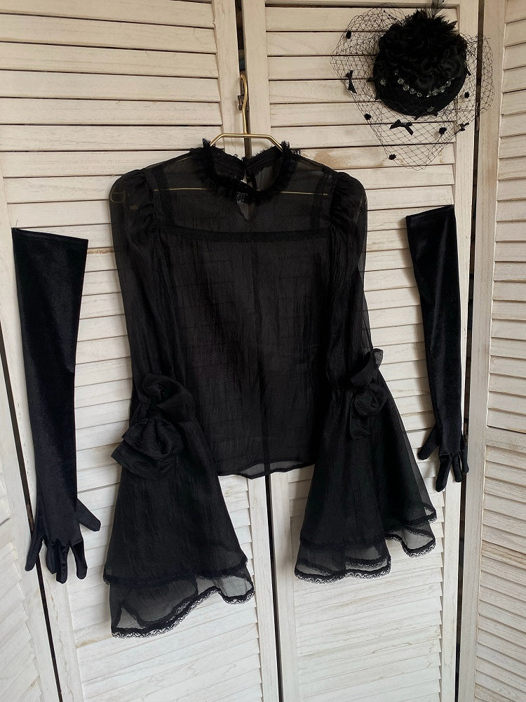 Spaghetti Elegant JSK Dress Lolita Black Straps Full Layered Kuro Set Shimmering