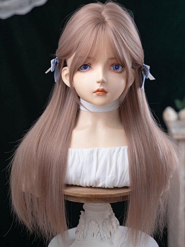 Wig Straight Air Length Bangs With 70CM Brown