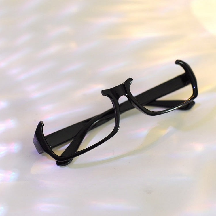 Semi-rimless Lensless Eyeglasses Frame Black Cyberpunk Glasses