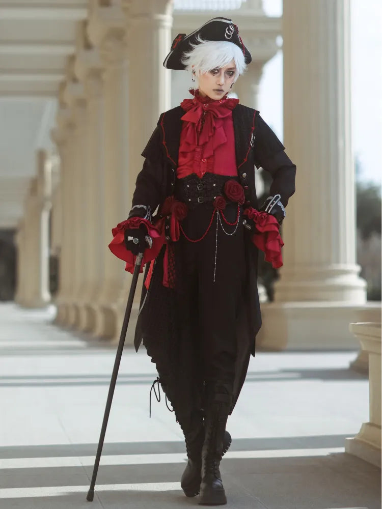 Belt Ouji Separate Lolita Black Pants Corset with Fashion