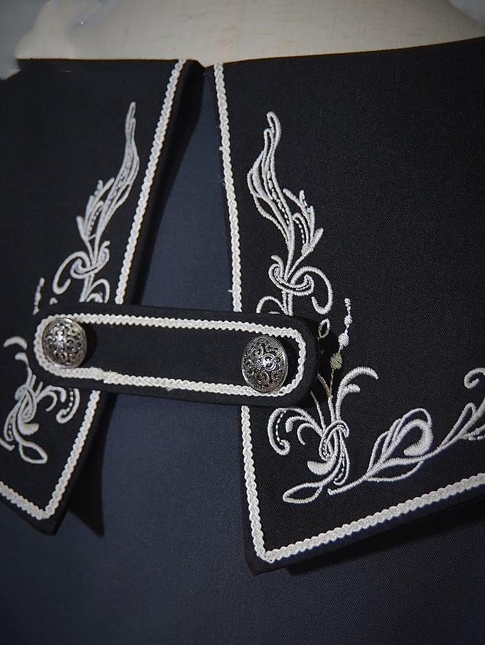 Lolita Waistcoat Pirate Ouji Black Vibes Delicate Embroidery