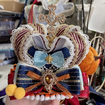 2 Mini-Hut und Blattdetails Optionen Bowknot Kürbis dekoriert Halloween