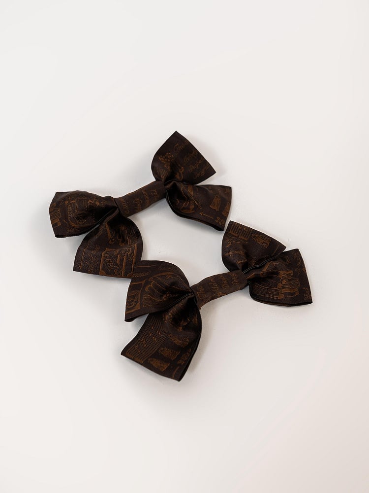 Braune Haarspange mit Schleife