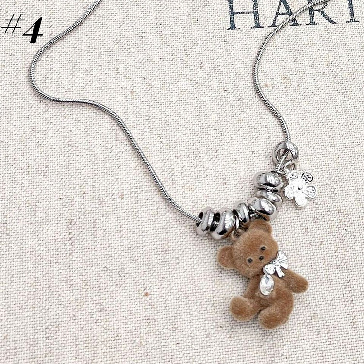 Light Coffee Teddy Necklace/Ring