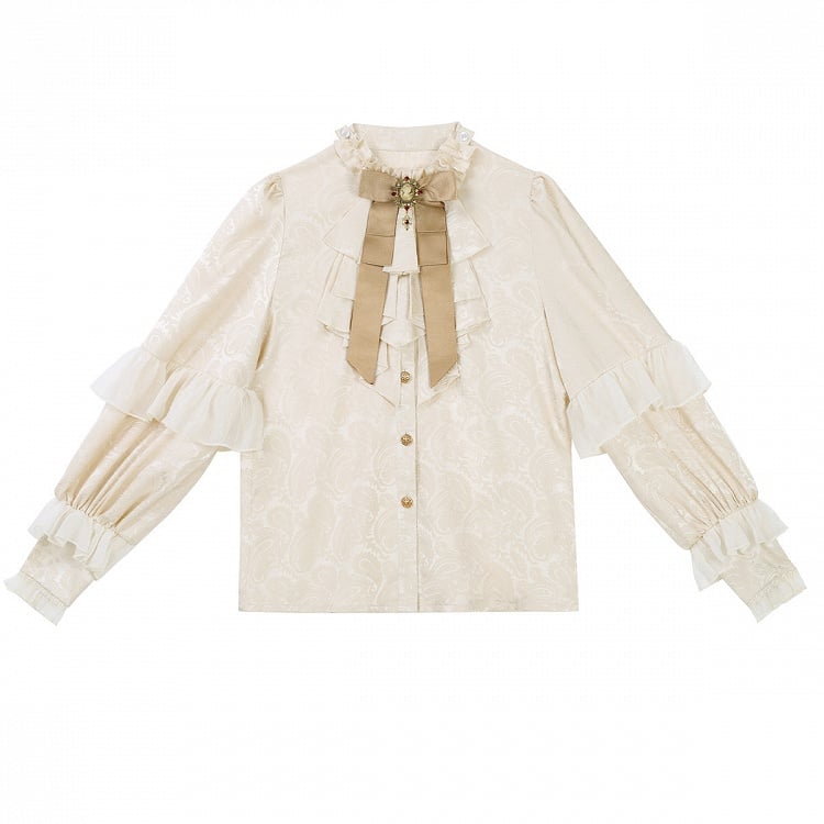 シャンパン王子 ロリータ王子 衣装 フリルネックライン 長袖シャツ ストライプオーバーオール ショートパンツ