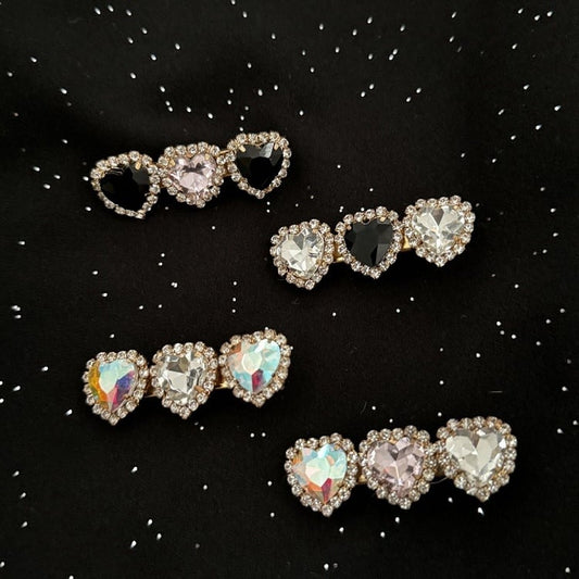Options Heart Rhinestones Sweet Hairclip 4