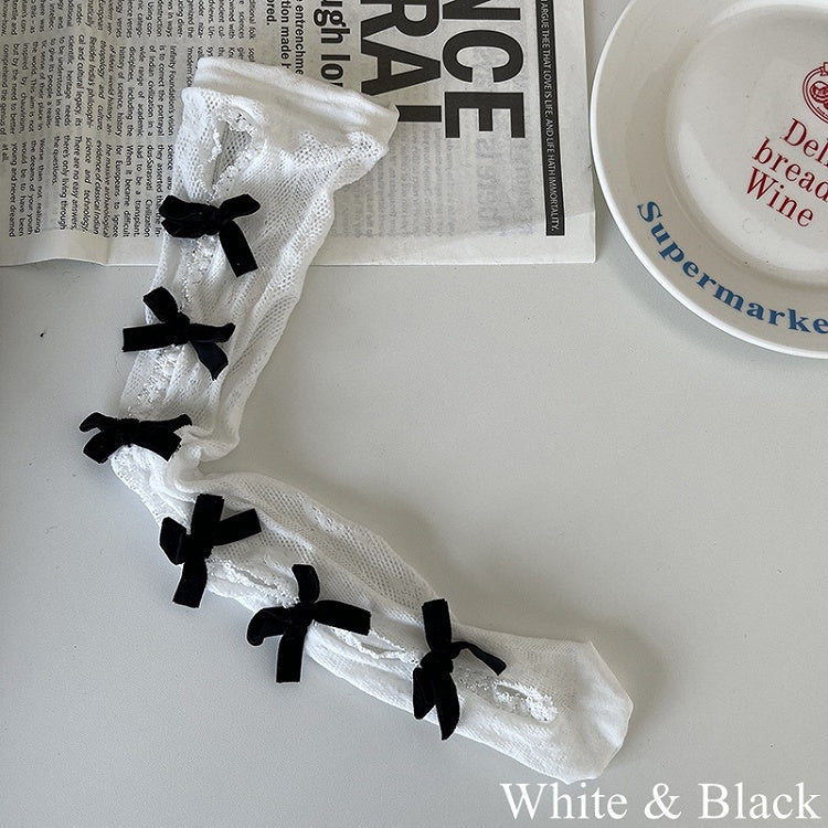 Floral Color Underknee with Options Design Bowknot Pattern 19 Cut-out Stockings