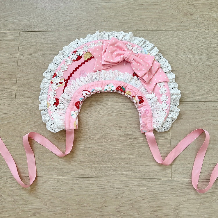 Sweet Bonnet White Lolita Pink Creamy Yellow /